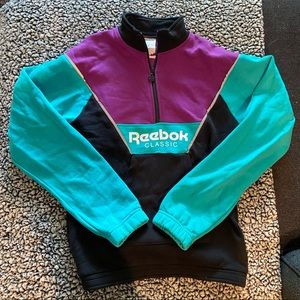 🔥 NWOT Vintage Reebok Classic 1/4 zip fleece